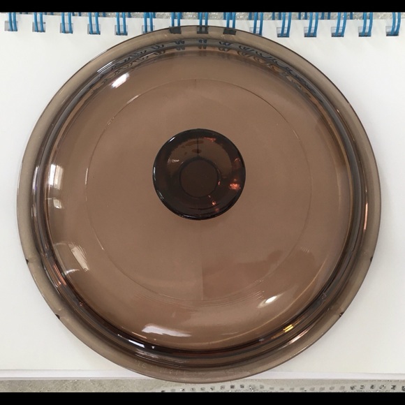 Pyrex Fireside V-1-C 1 Qt Round Casserole Replacement Lid Amber/Brown 6 1/4” - Picture 5 of 10